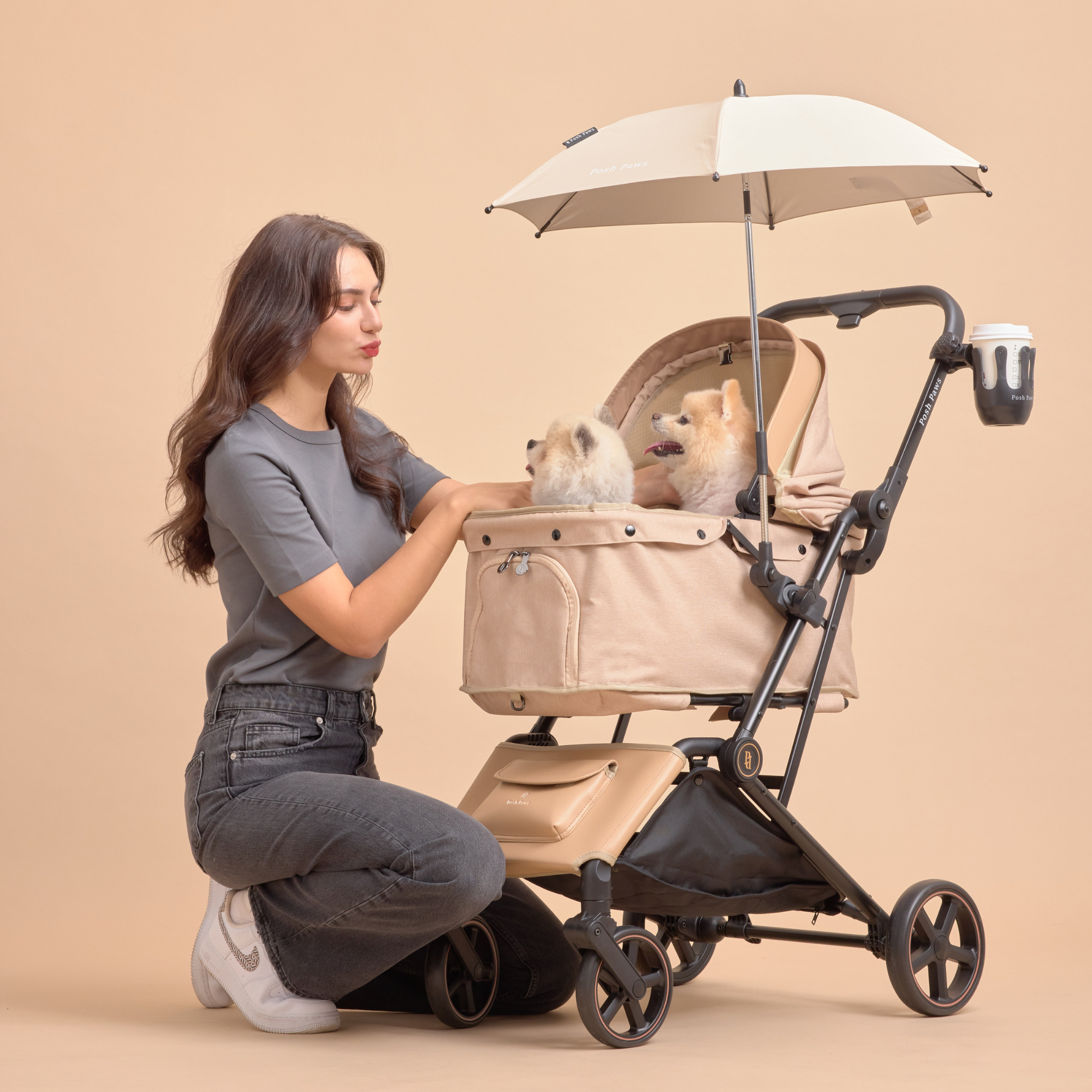 TESORO Pet Stroller-Dune Brown